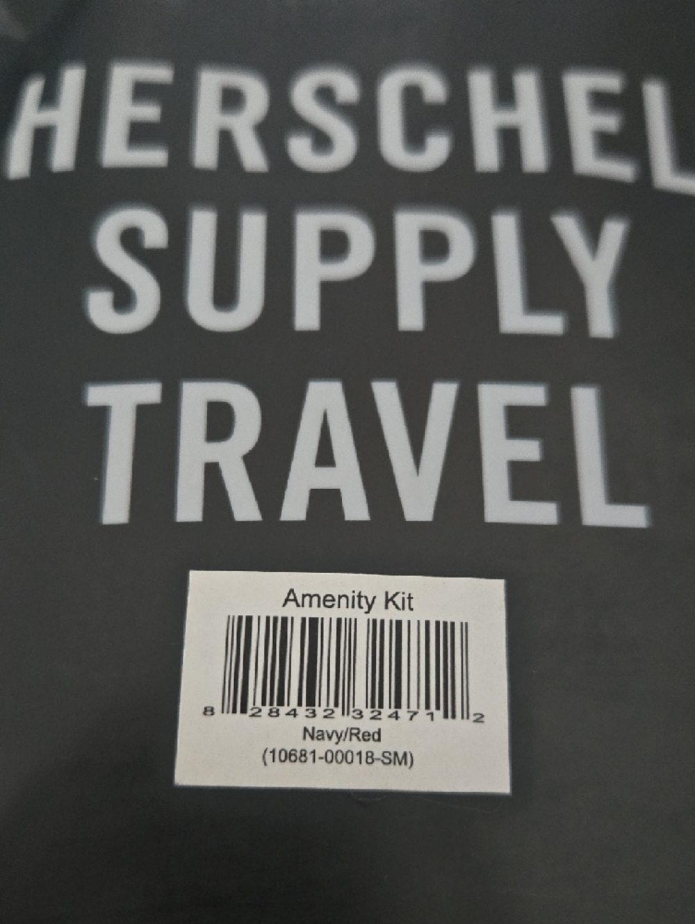 Herschel Supply Co. Standard Issue Navy and Red Travel Amenity Kit - Picture 3 of 4